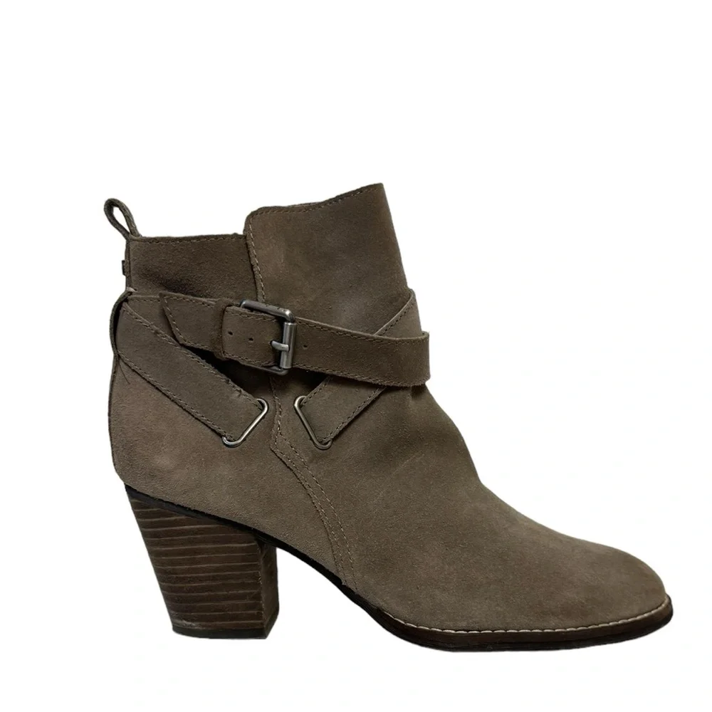 Sam Edelman Morris Suede‎ Leather Winter Fall Casual Chic Ankle Booties Brown - Picture 5 of 13